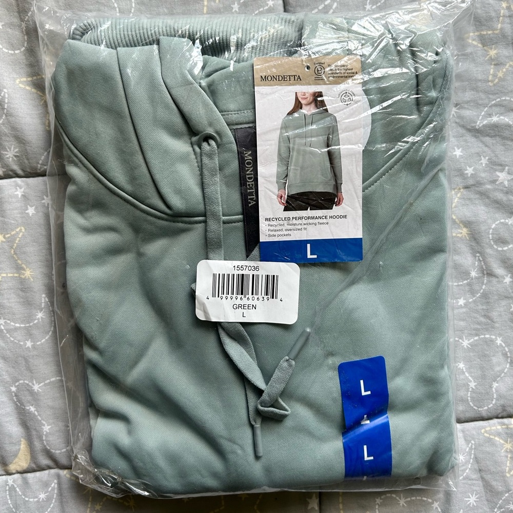 Mondetta Ladies Hoodie, Green (L) - Picture 1 of 6